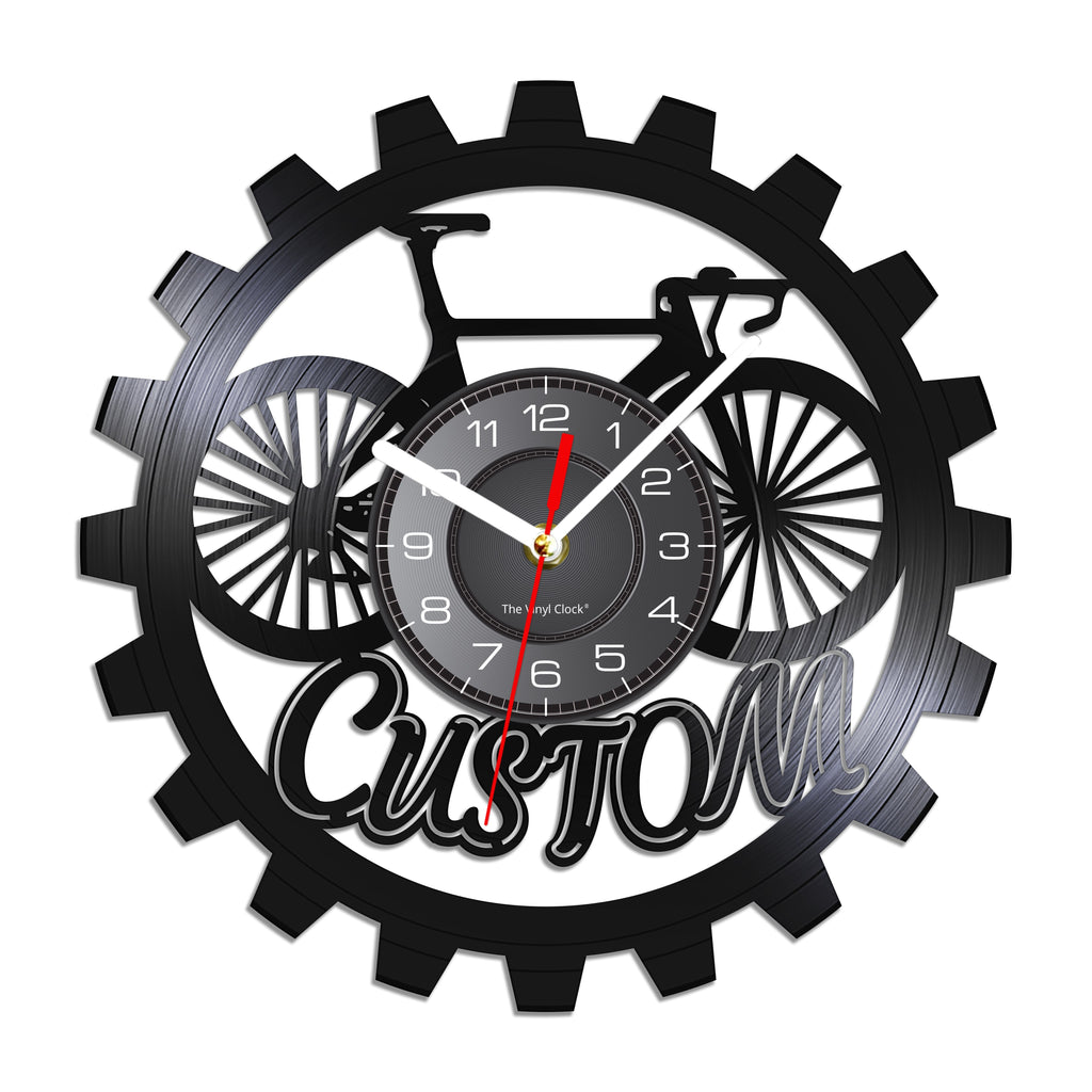 Cycolinks Custom Vinyl Clock - Upload Your Own Image or Logo - Cycolinks