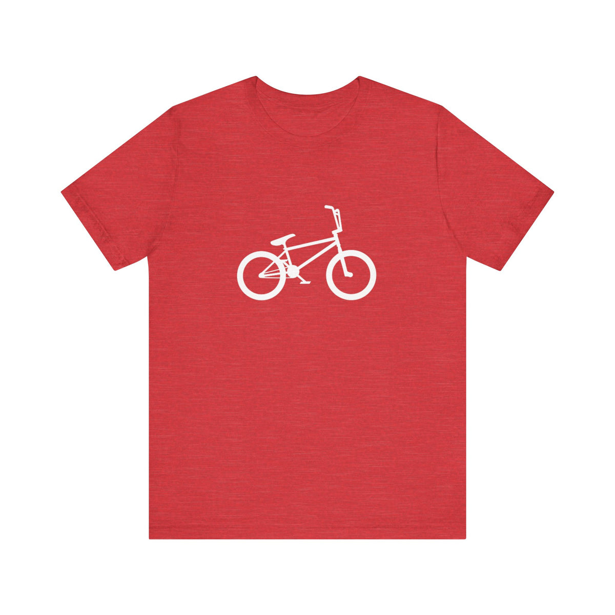 BMX Bike Silhouette T-Shirt in Heather Red colour