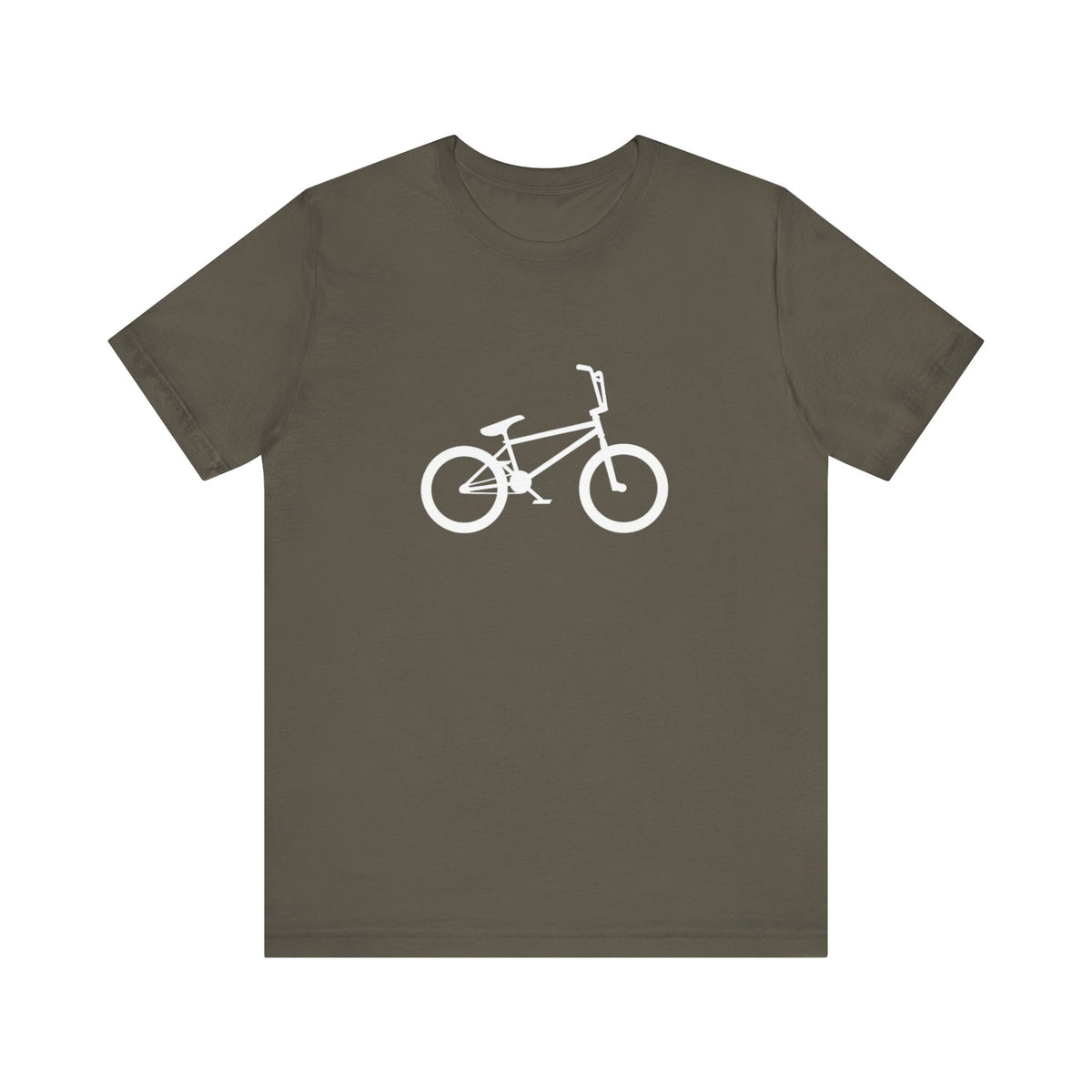 BMX Bike Silhouette T-Shirt in Army colour