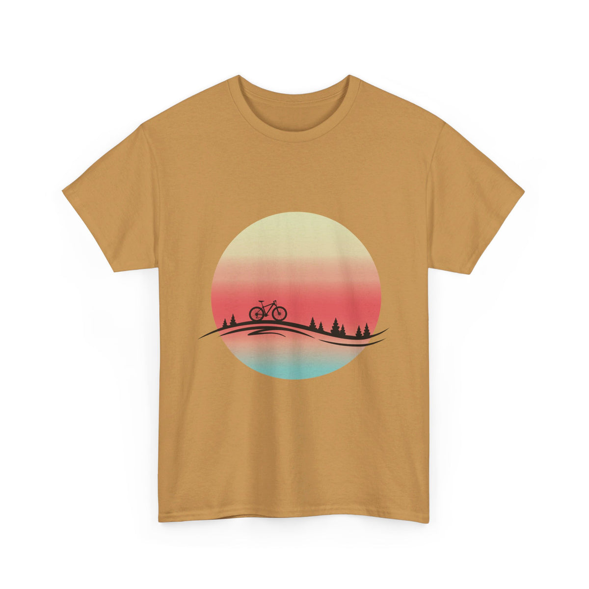 Sunset Cycle T-Shirt in Old Gold colour