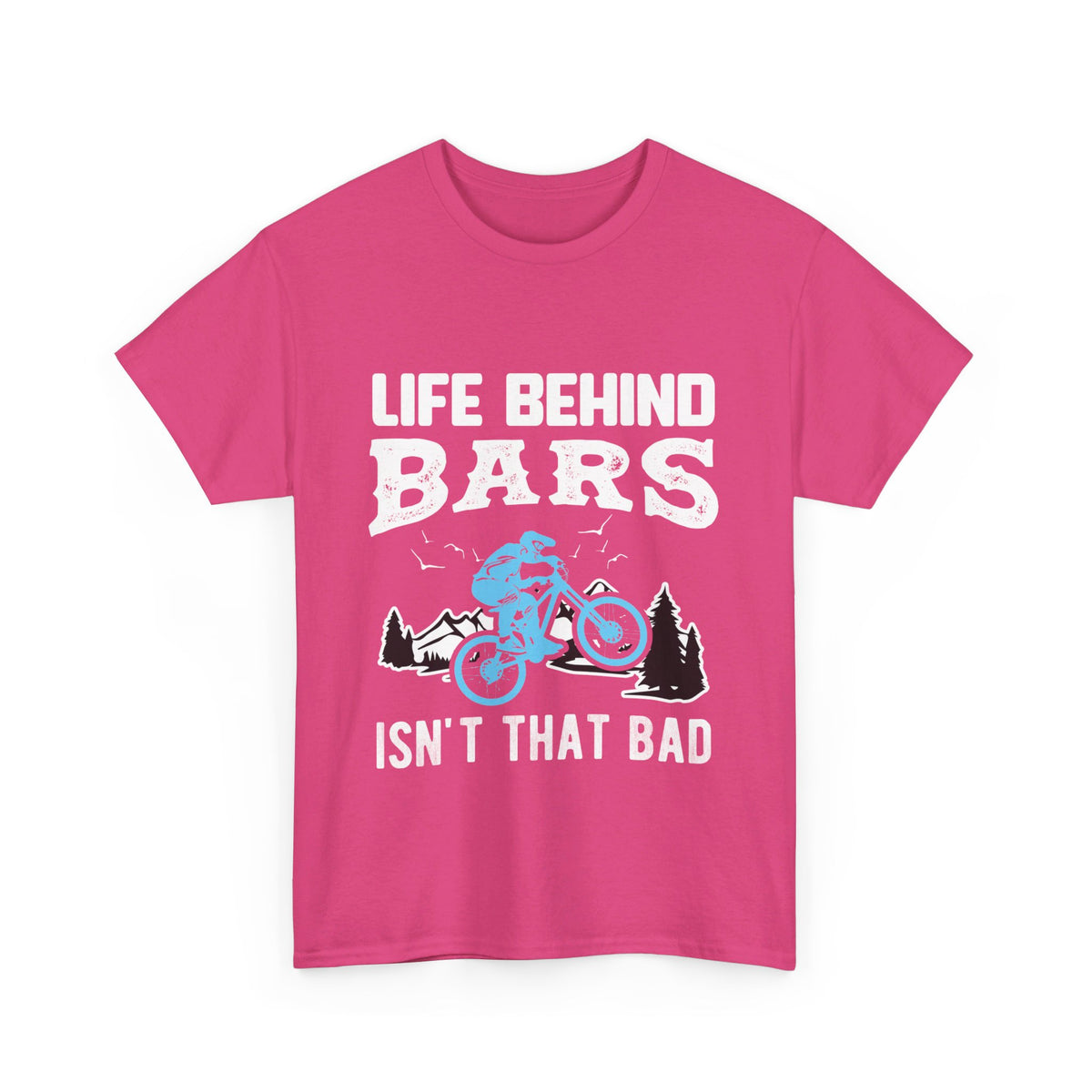 Life Behind Bars Mountain Bike T-Shirt in Heliconia colour
