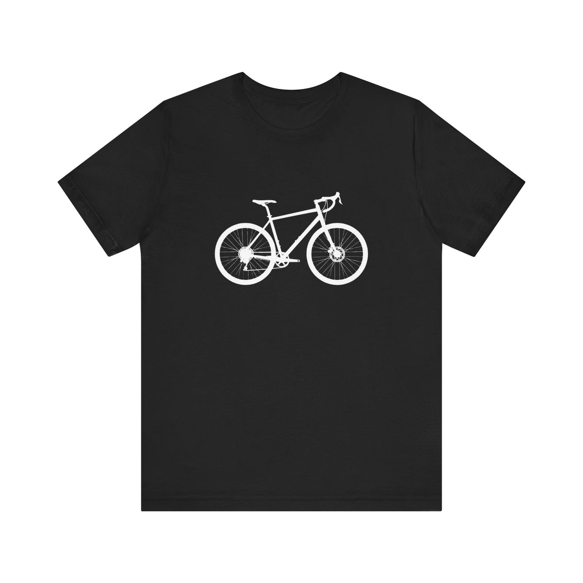 Gravel Bike Silhouette T-Shirt in Black colour