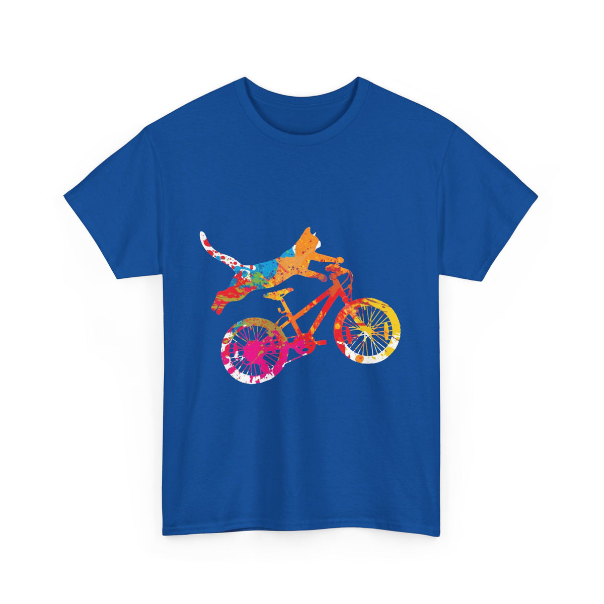 Super Cat Cyclist T-Shirt in Royal colour