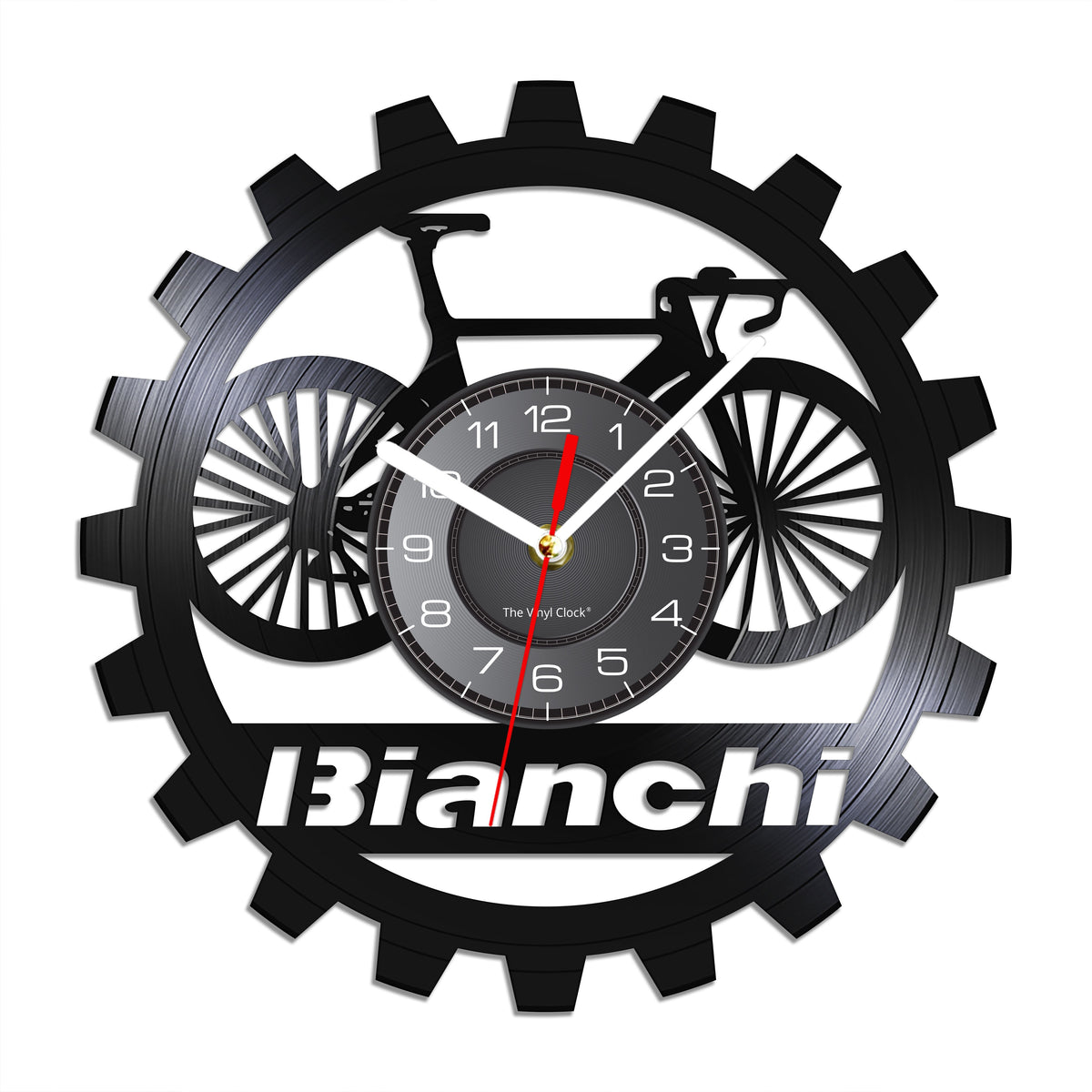 Bianchi Bicycle Vinyl Clock