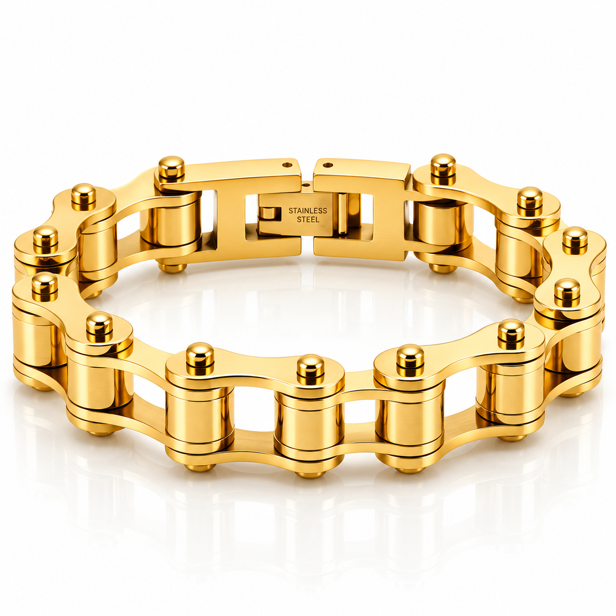 Stealth Gold Bike Chain Bracelet – 10mm