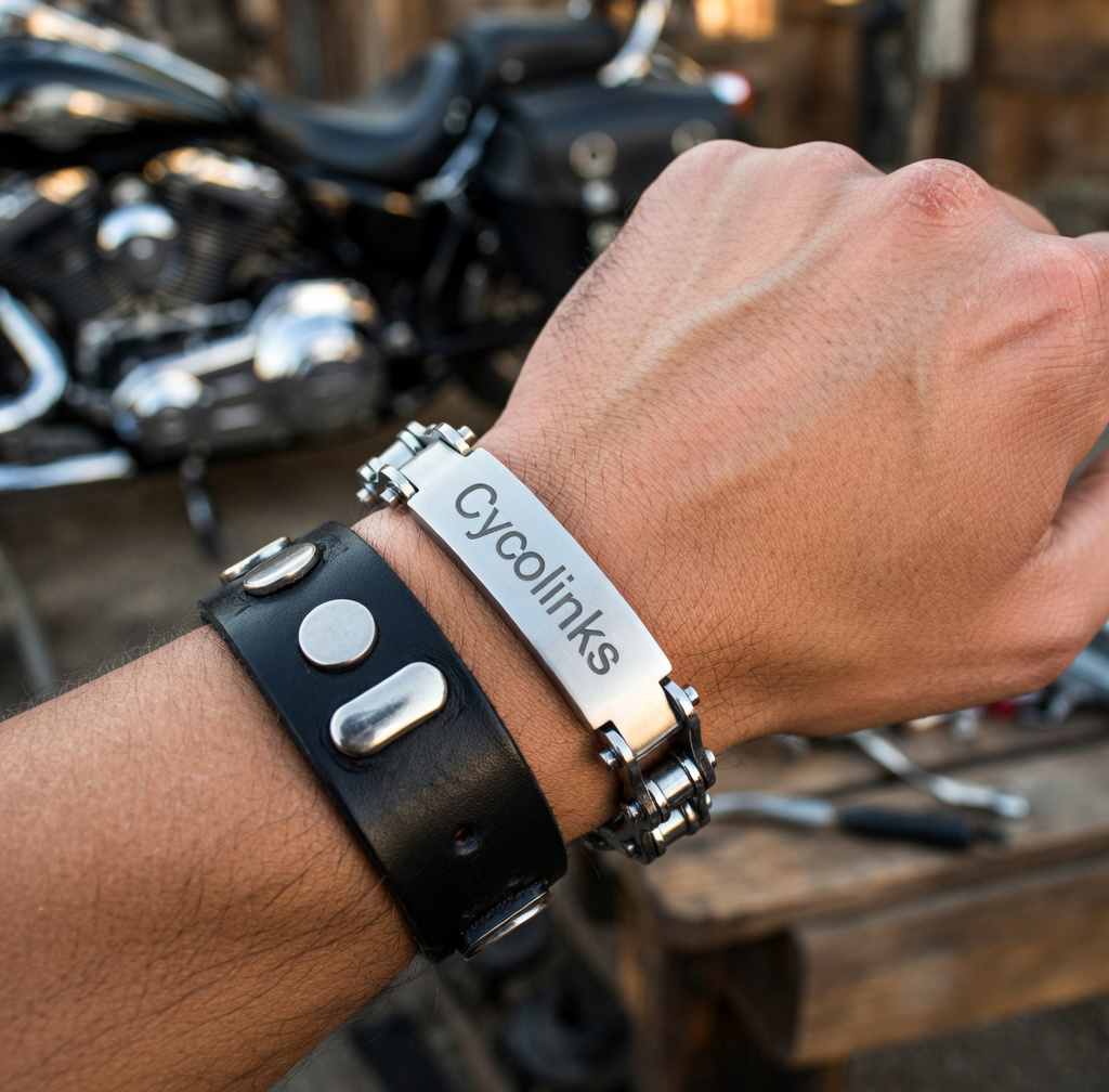 Cycolinks Custom 10mm Silver Personalised ID Bracelet - product photo