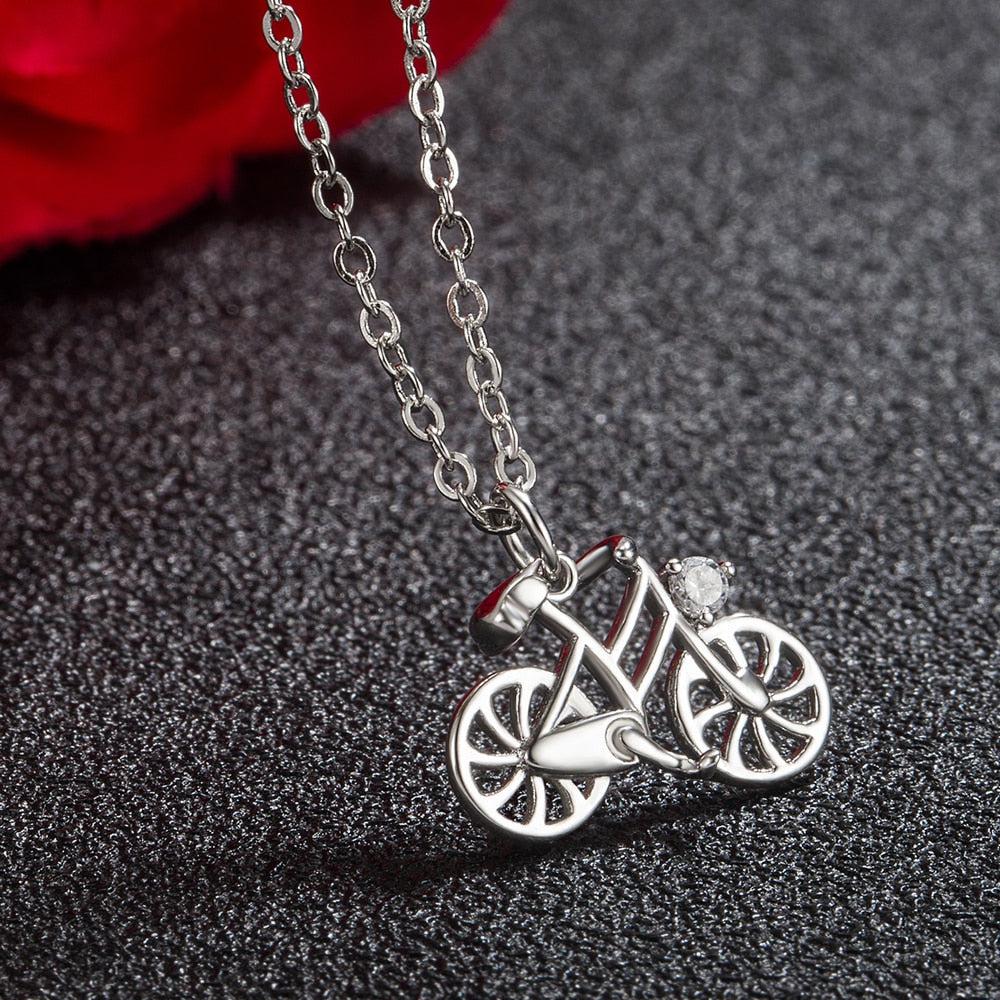 Cycolinks 925 Sterling Silver Bicycle Necklace - Cycolinks