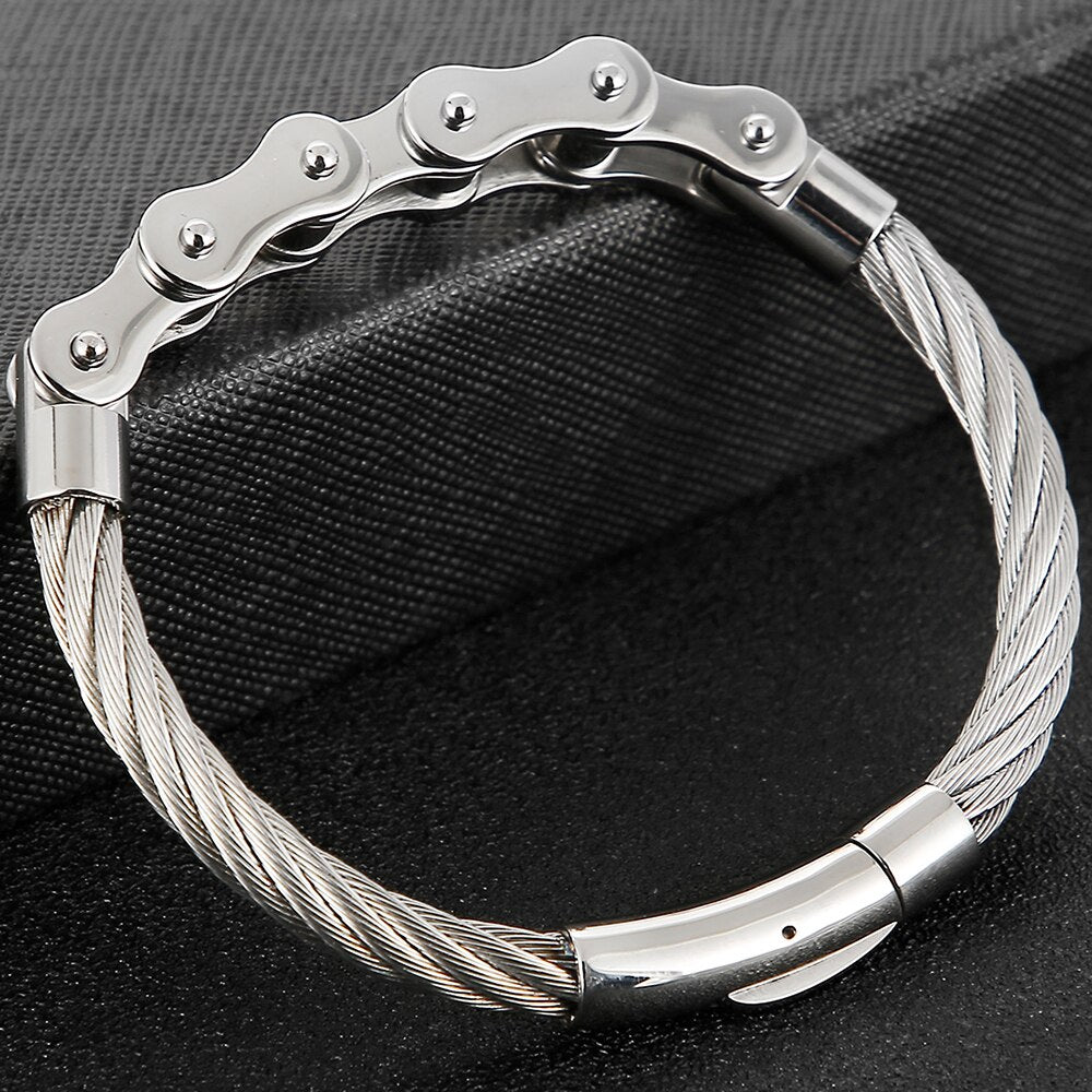 Gunmetal Cable Bracelet | Florence Collection | MANSSION