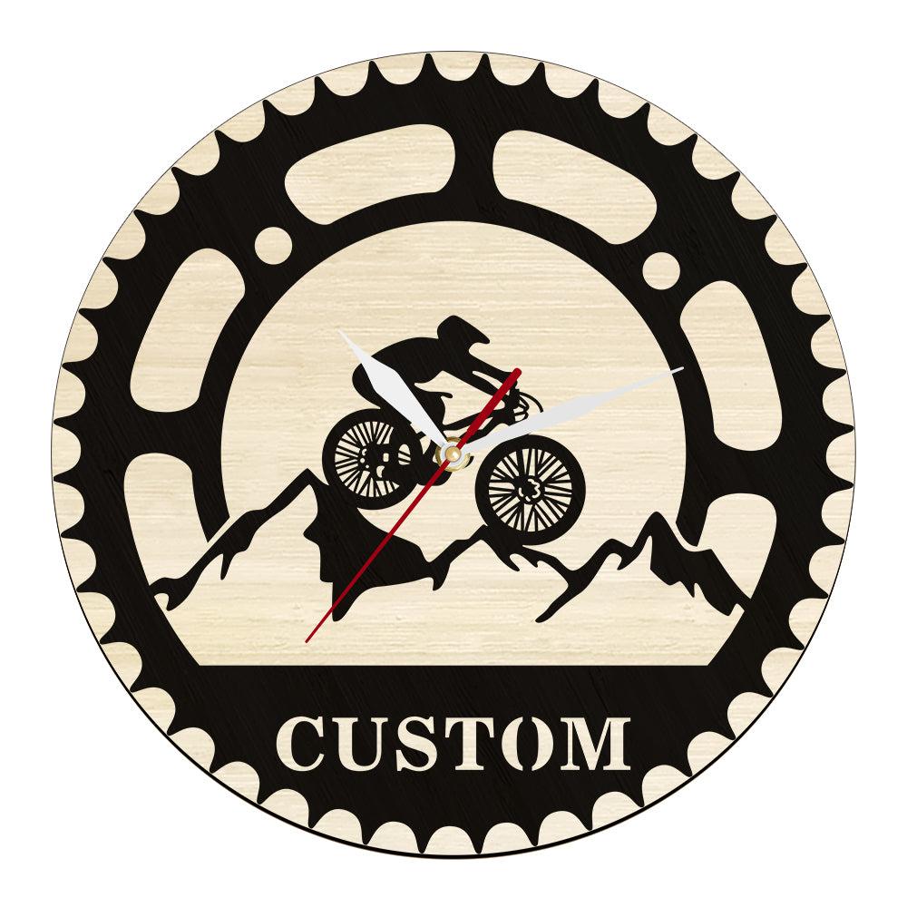 Cycolinks Custom Name Downhill Wooden Clock - Cycolinks