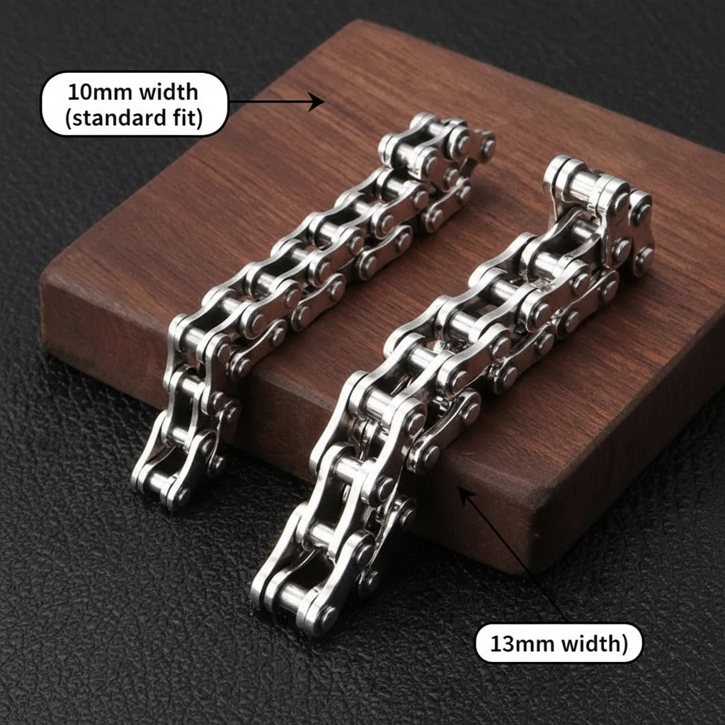 Cycolinks 925 Sterling Silver Bike Chain Bracelet 10mm/13mm