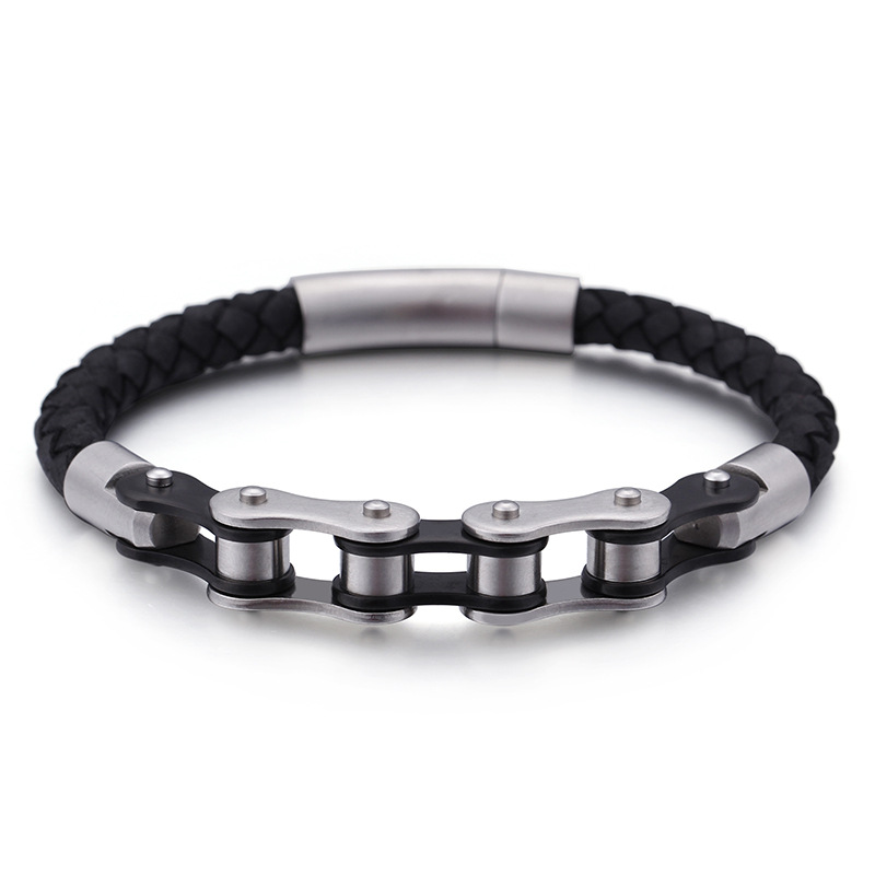 Cycolinks Leather Bike Chain Bracelet - Cycolinks