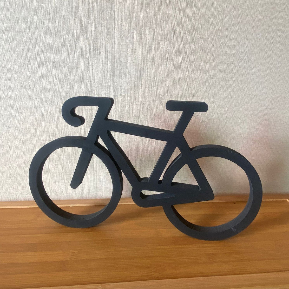 Wooden Road Bicycle Home Décor in Black colour