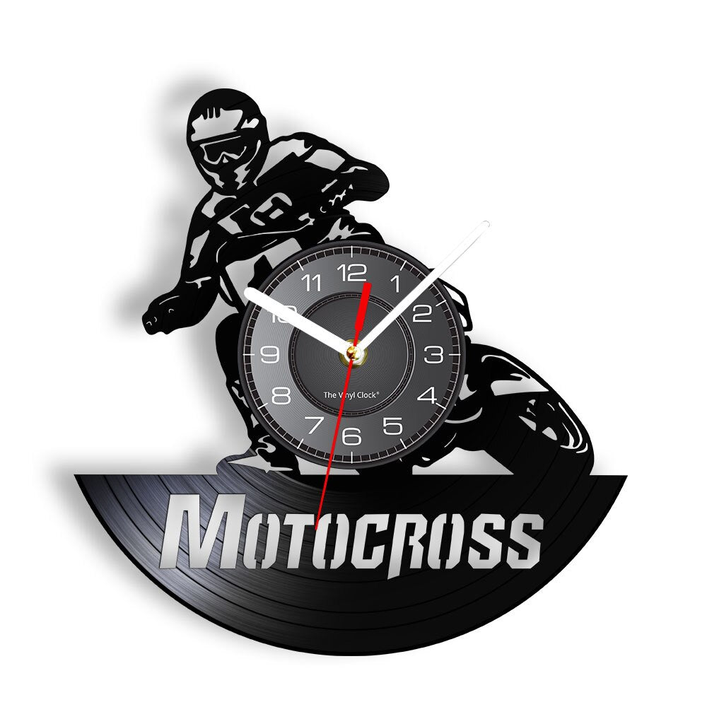 Cycolinks Professional Motocross Rider Vinyl Clock - Cycolinks