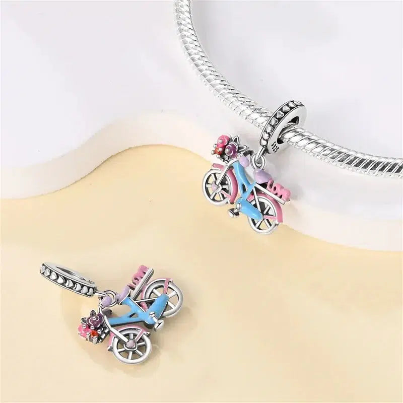 Cycolinks Love Ride Sterling Silver Bicycle Charm 1
