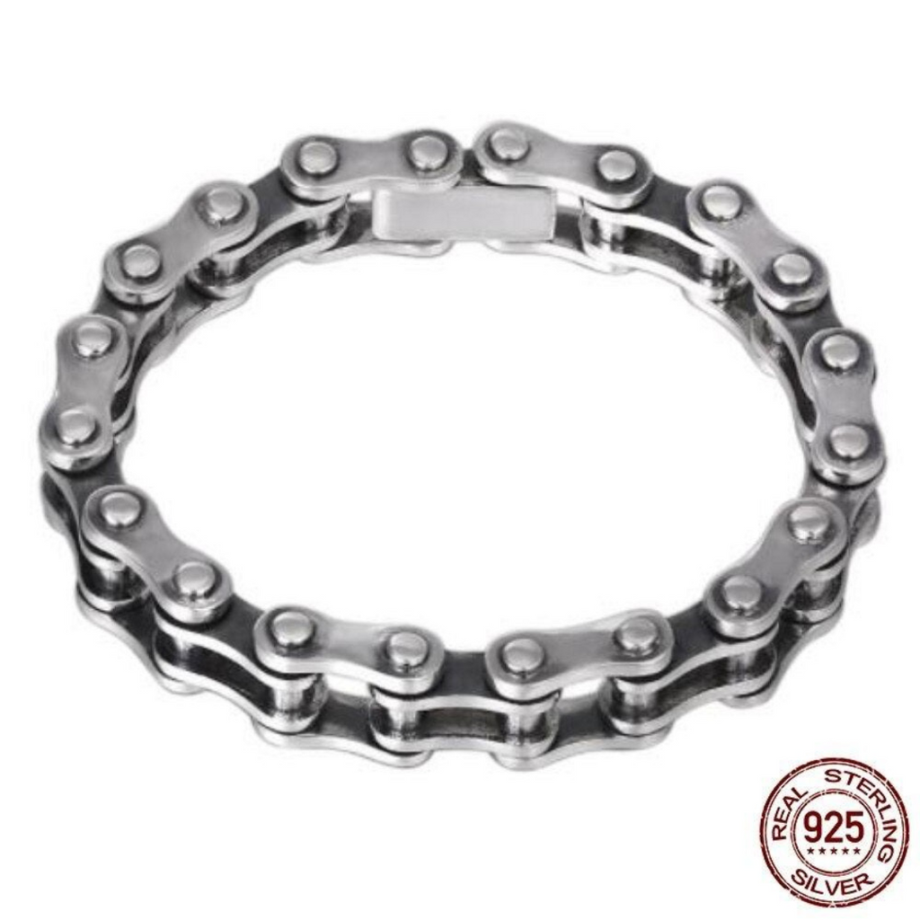 Cycolinks 925 Sterling Silver Bike Chain Bracelet 10mm - Cycolinks