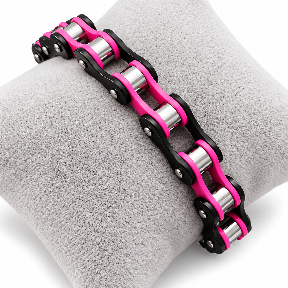 Multicolour Two-Tone Bike Chain Bracelet – 10mm — enhanced studio product view