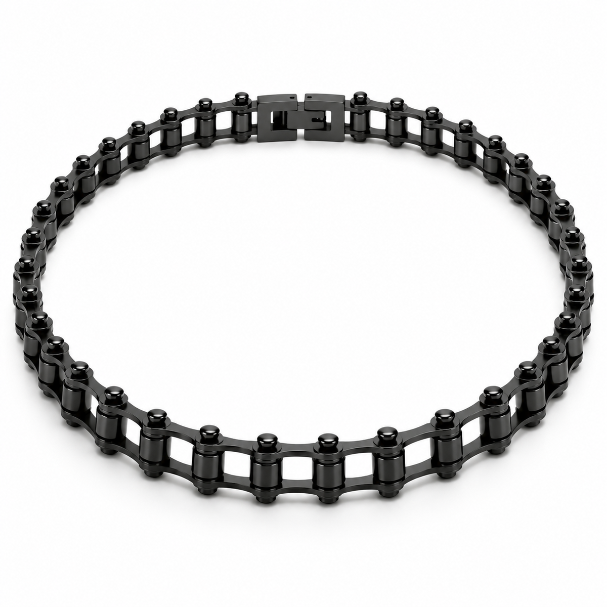 7mm Bike Chain Necklace in Black colour