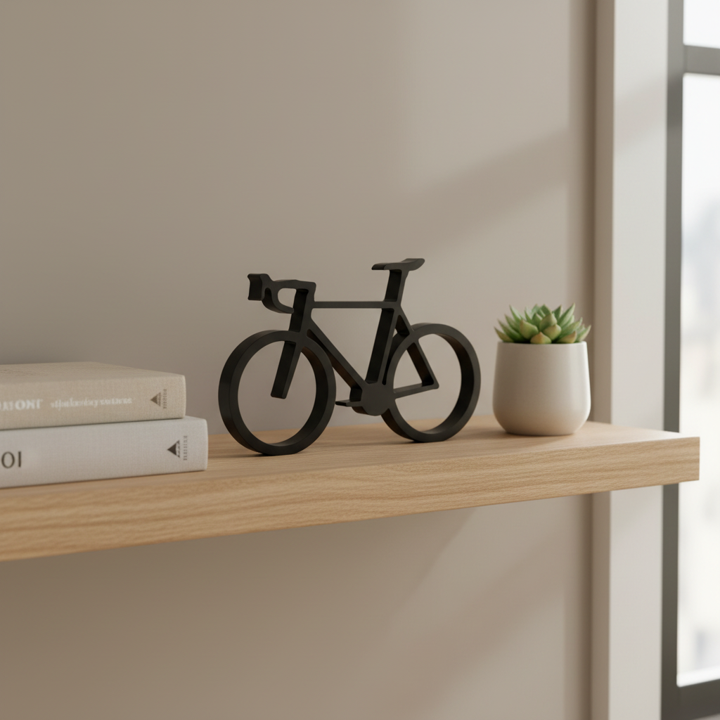 Cycolinks minimalist road bike sculpture on slate background