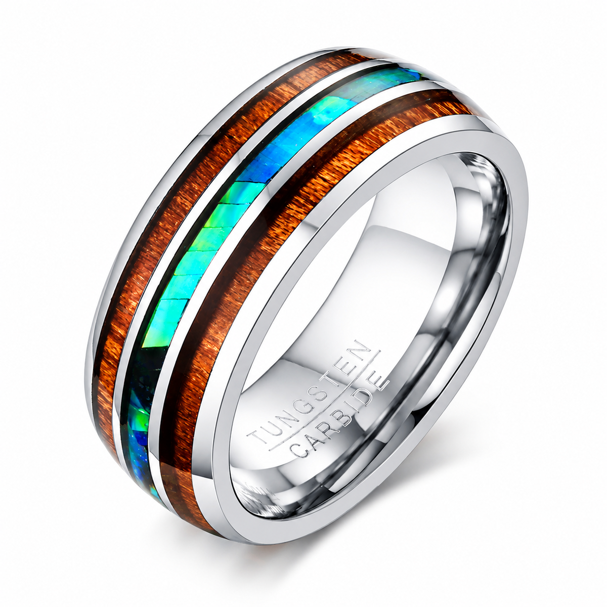 Cycolinks Wildwood Iridescent Inlay Ring on a white background