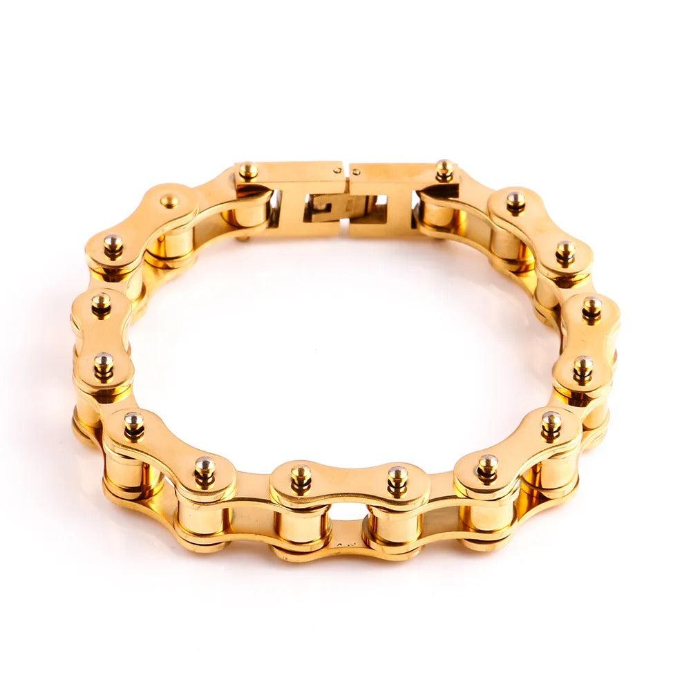 Gold Mens Bracelet Mens Chain Bracelet Bike Chain Bracelet Gold Bracelet  Gift for Him Fathers Day Jewelry Gold Accessories Gift for Men - Etsy