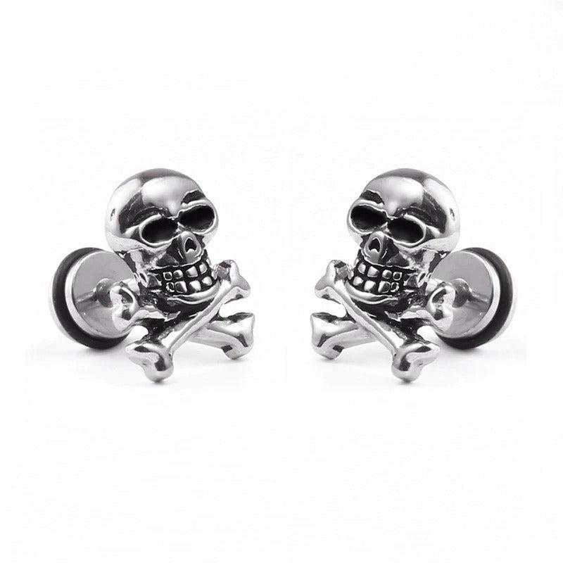 Skull & Crossbones Stud Earrings