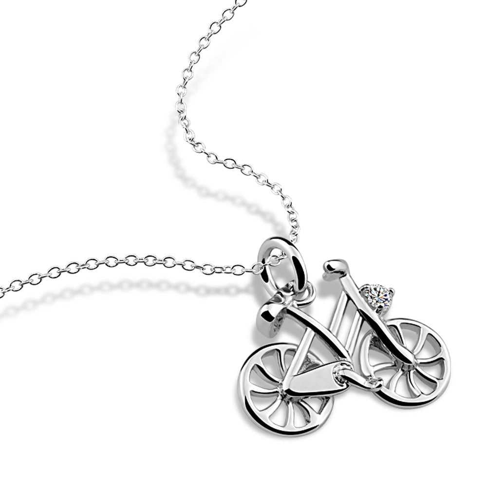 Cycolinks 925 Sterling Silver Bicycle Necklace - Cycolinks