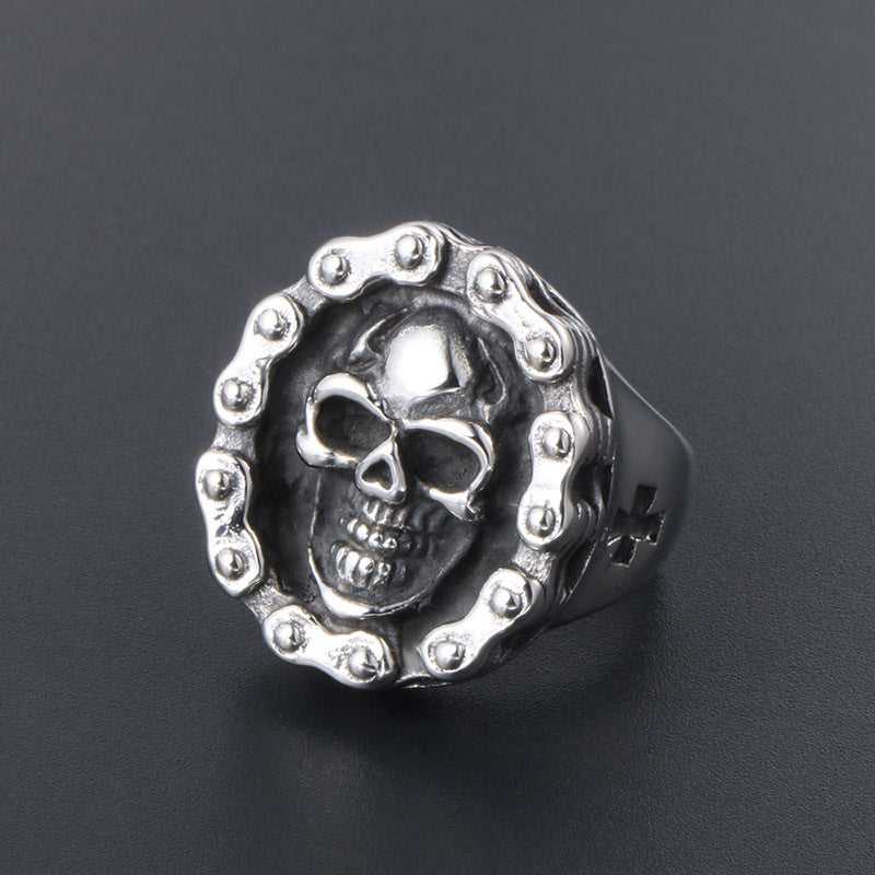 Cycolinks Titanium Steel Skull Chain Ring - Cycolinks
