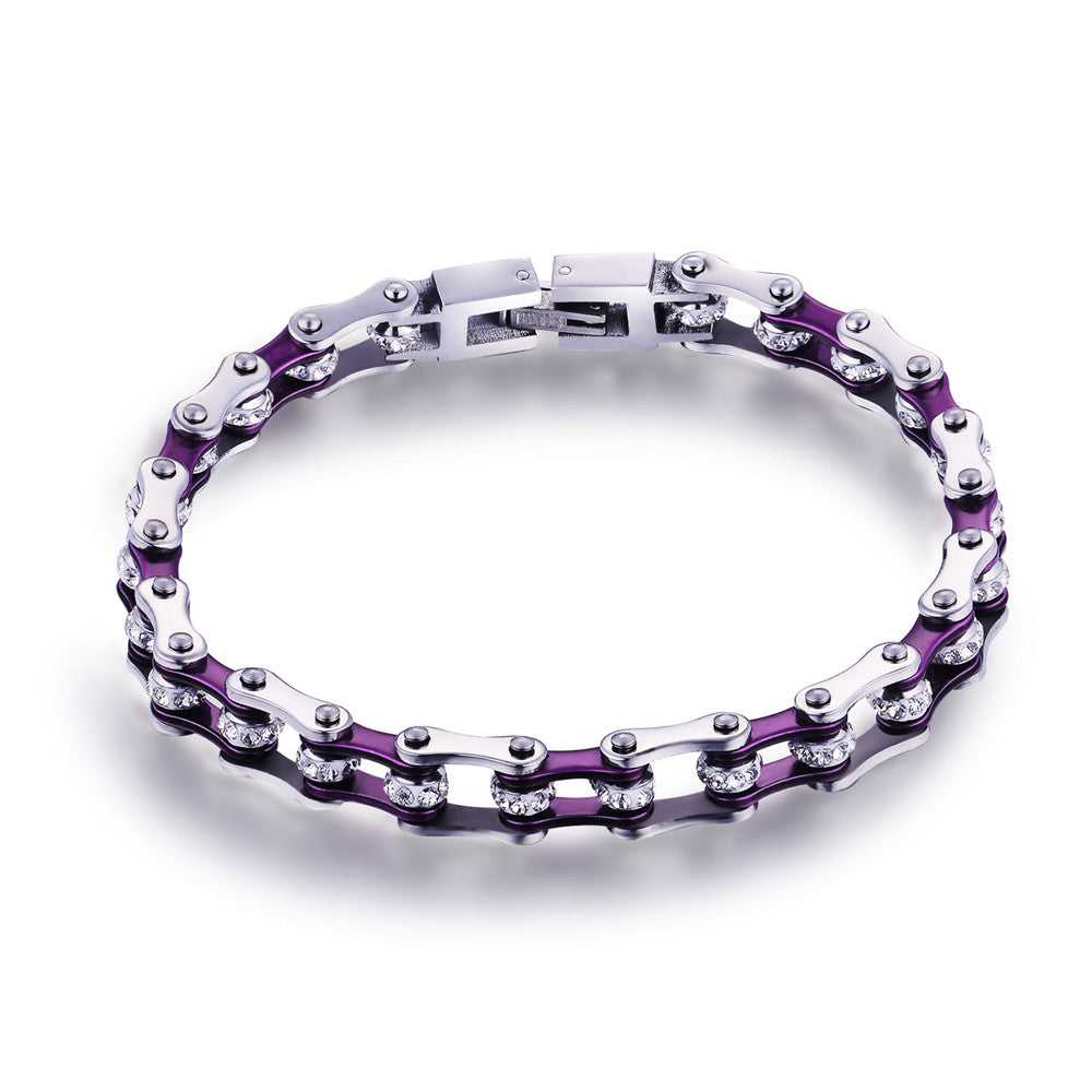 Cycolinks Punk Purple Crystal Bracelet 7mm - Cycolinks