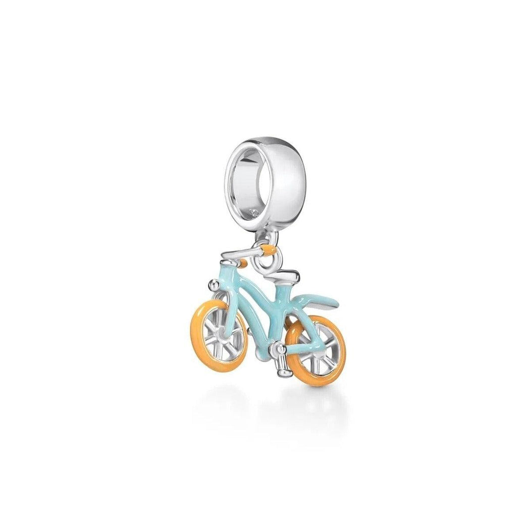 Cycolinks Sterling Silver Blue Bicycle Charm - Cycolinks