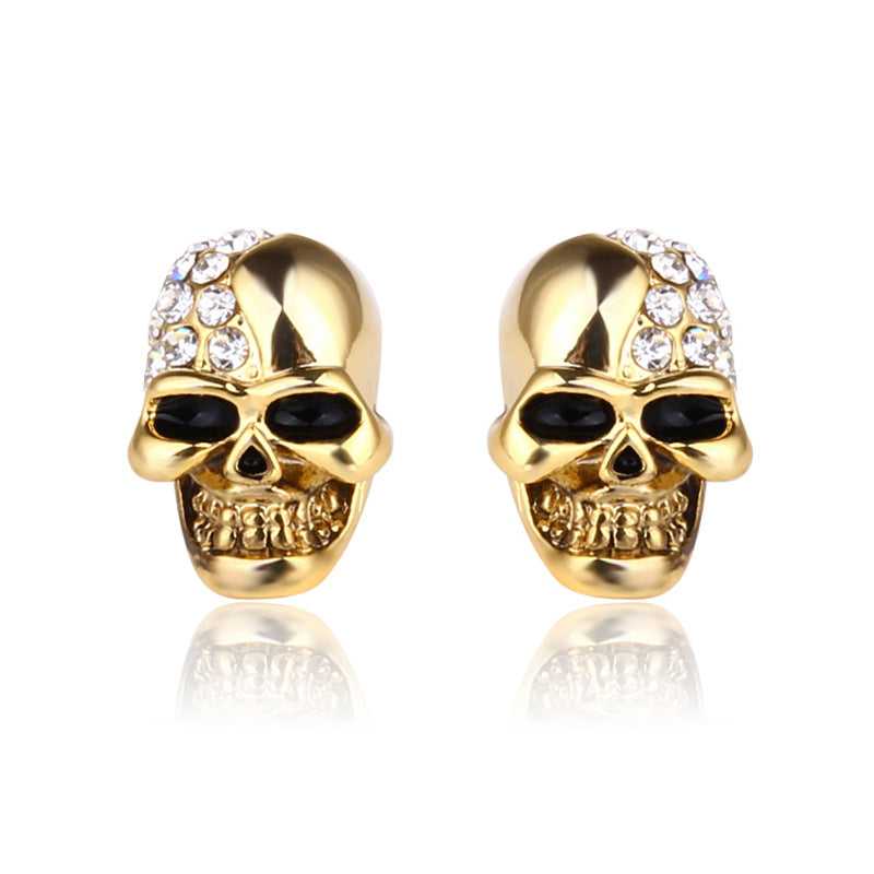 Cycolinks Skull Zircon 18k Gold-plated Earrings - Cycolinks