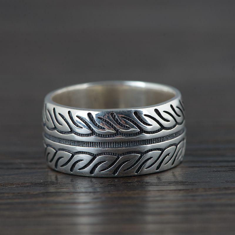 Cycolinks 925 Sterling Silver Vintage Tire ring - Cycolinks