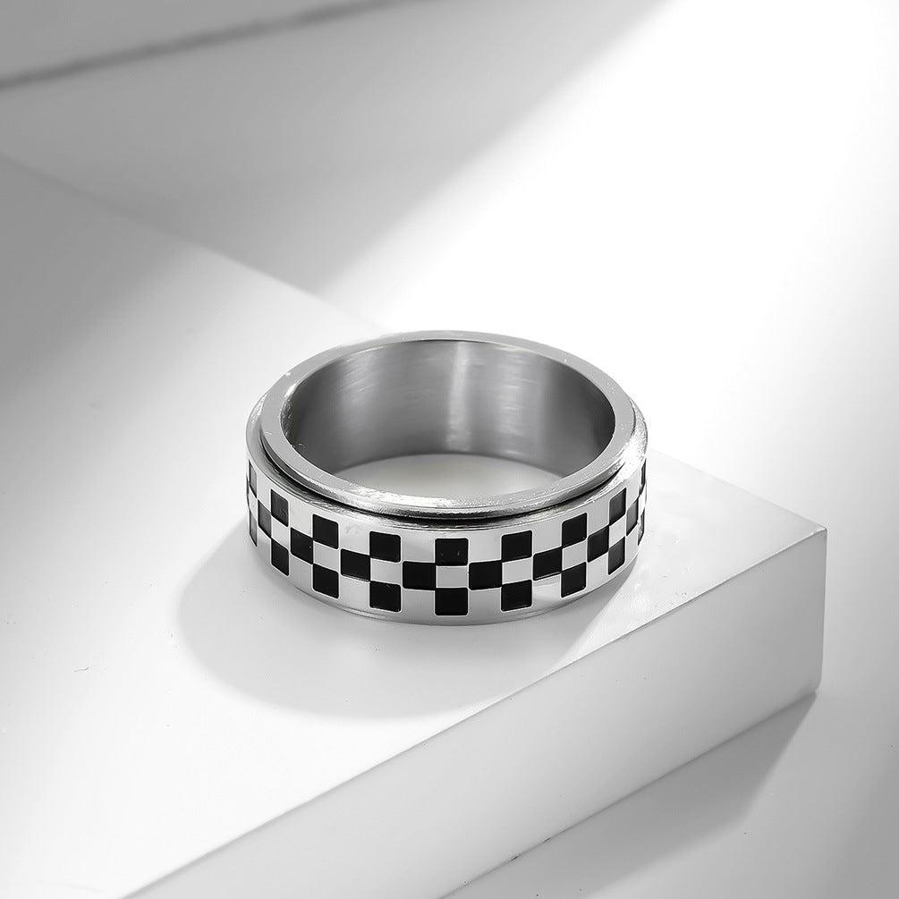 Cycolinks Checkered Flag Spinner Ring BOGOF - Cycolinks