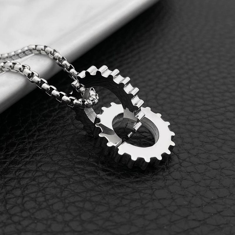 Gear Cog Cord Necklace