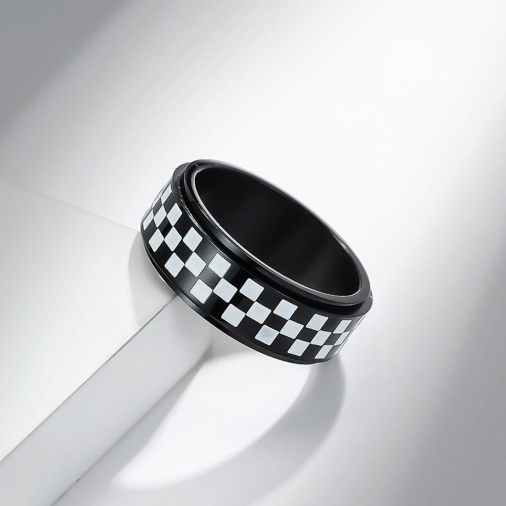 Cycolinks Checkered Flag Spinner Ring BOGOF - Cycolinks