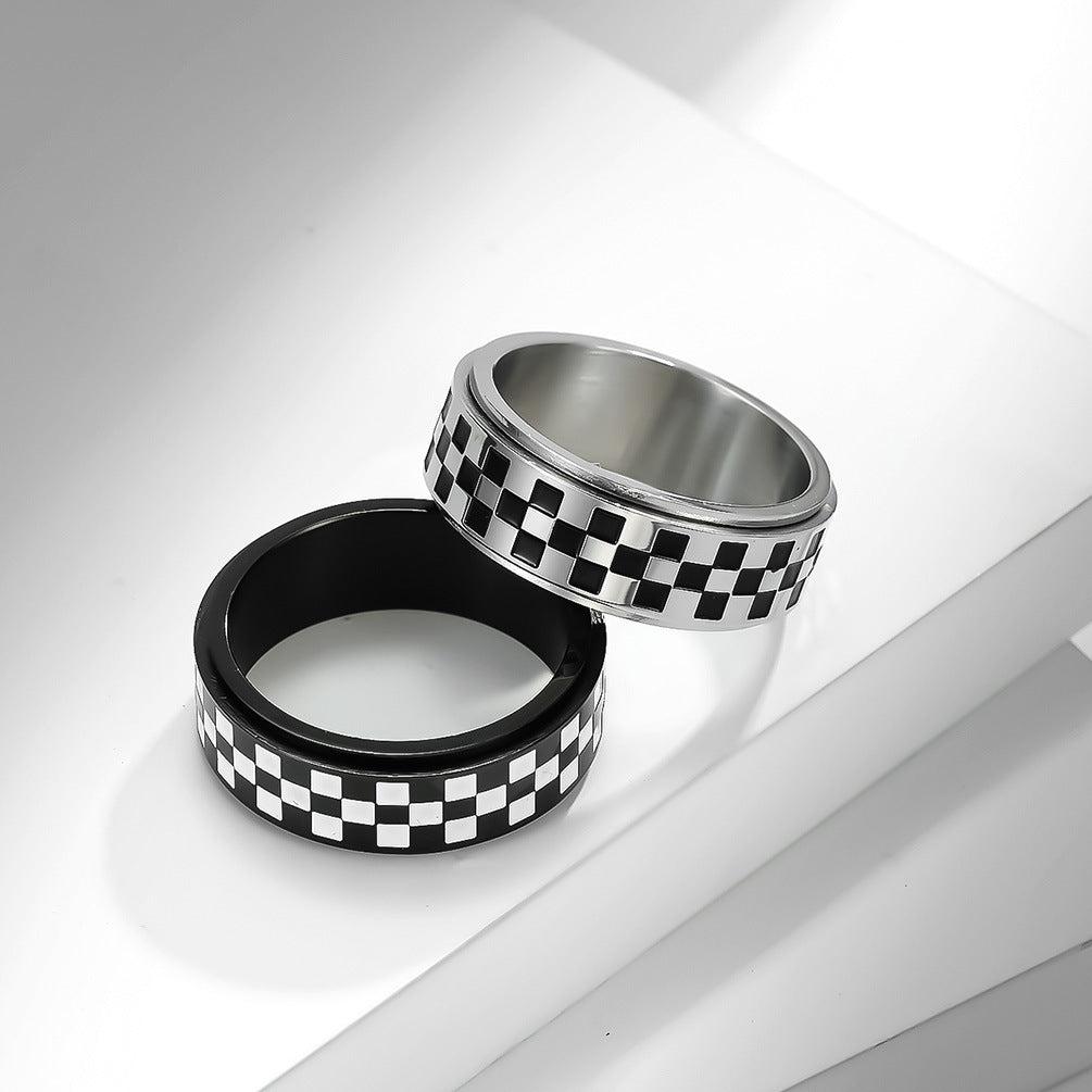 Cycolinks Checkered Flag Spinner Ring BOGOF - Cycolinks