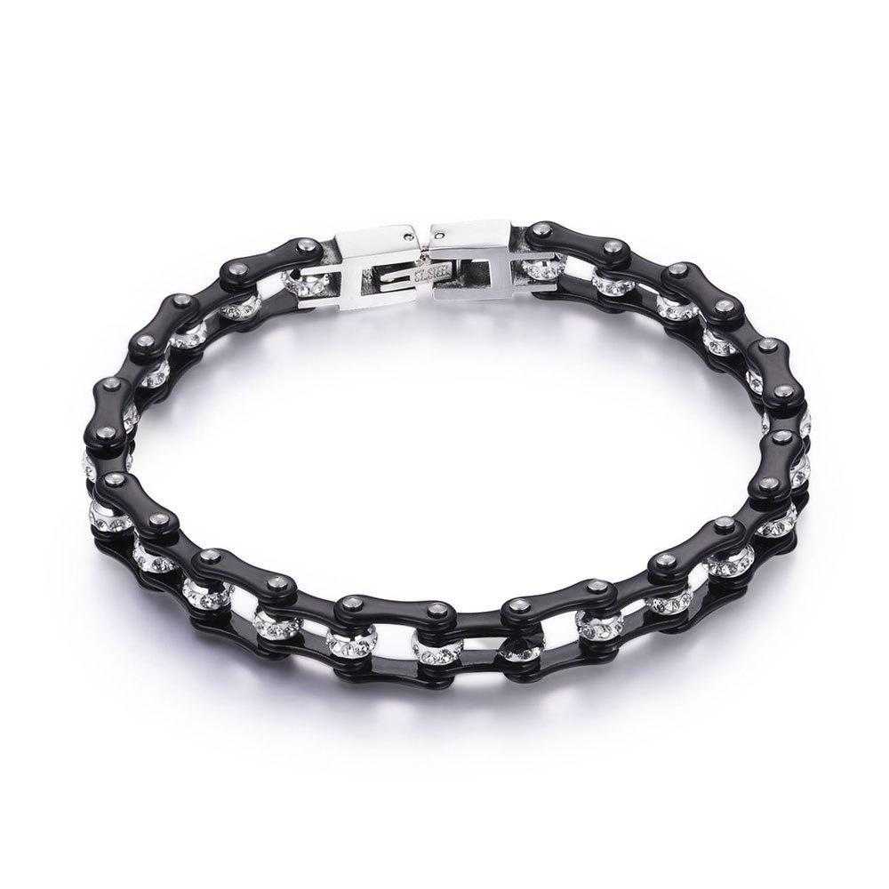 Cycolinks Black Crystal Bike Chain Bracelet BOGOF - Cycolinks