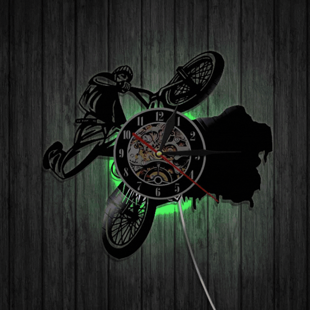 BMX Nac Nac Vinyl Clock