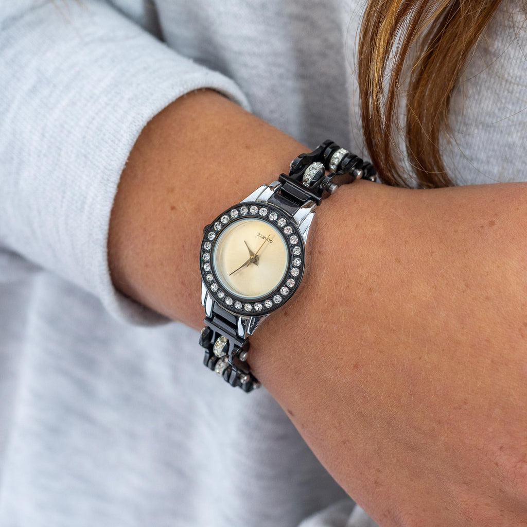 Cycolinks Crystal Quartz Watch - FREE Bracelet - Cycolinks