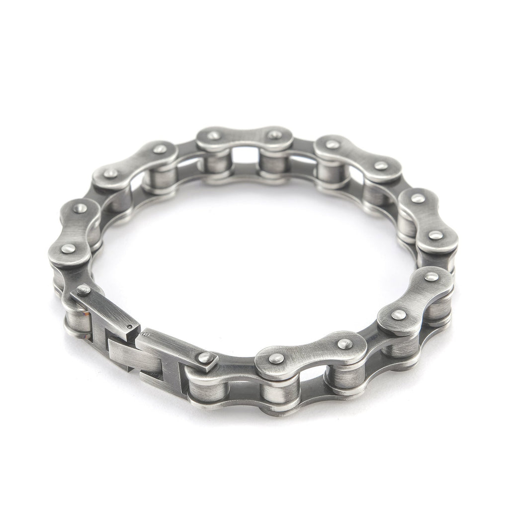 Cycolinks 10mm Retro Rustic Silver Bike Chain Bracelet BOGOF - Cycolinks