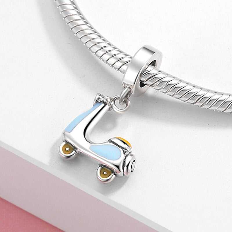 925 Sterling Silver Mini Mod Scooter Charm
