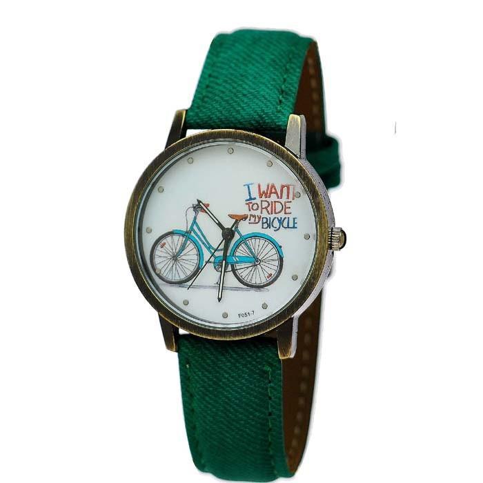 Cycolinks Vintage Denim Quartz Watch - I Want To Ride My Bicycle - Cycolinks