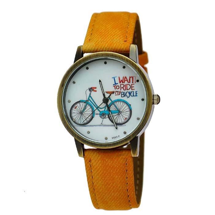 Cycolinks Vintage Denim Quartz Watch - I Want To Ride My Bicycle - Cycolinks