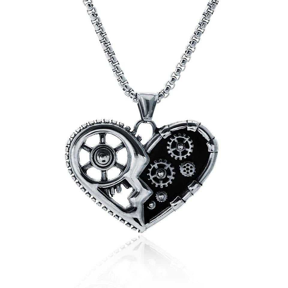 Cycolinks Gear Heart Necklace - Cycolinks