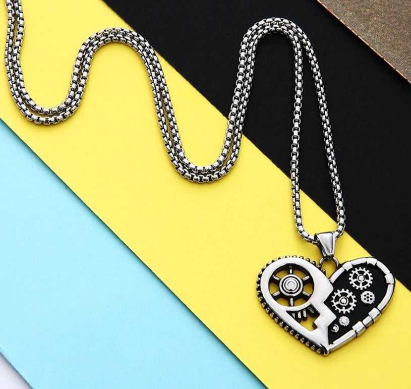 Cycolinks Gear Heart Necklace - Cycolinks
