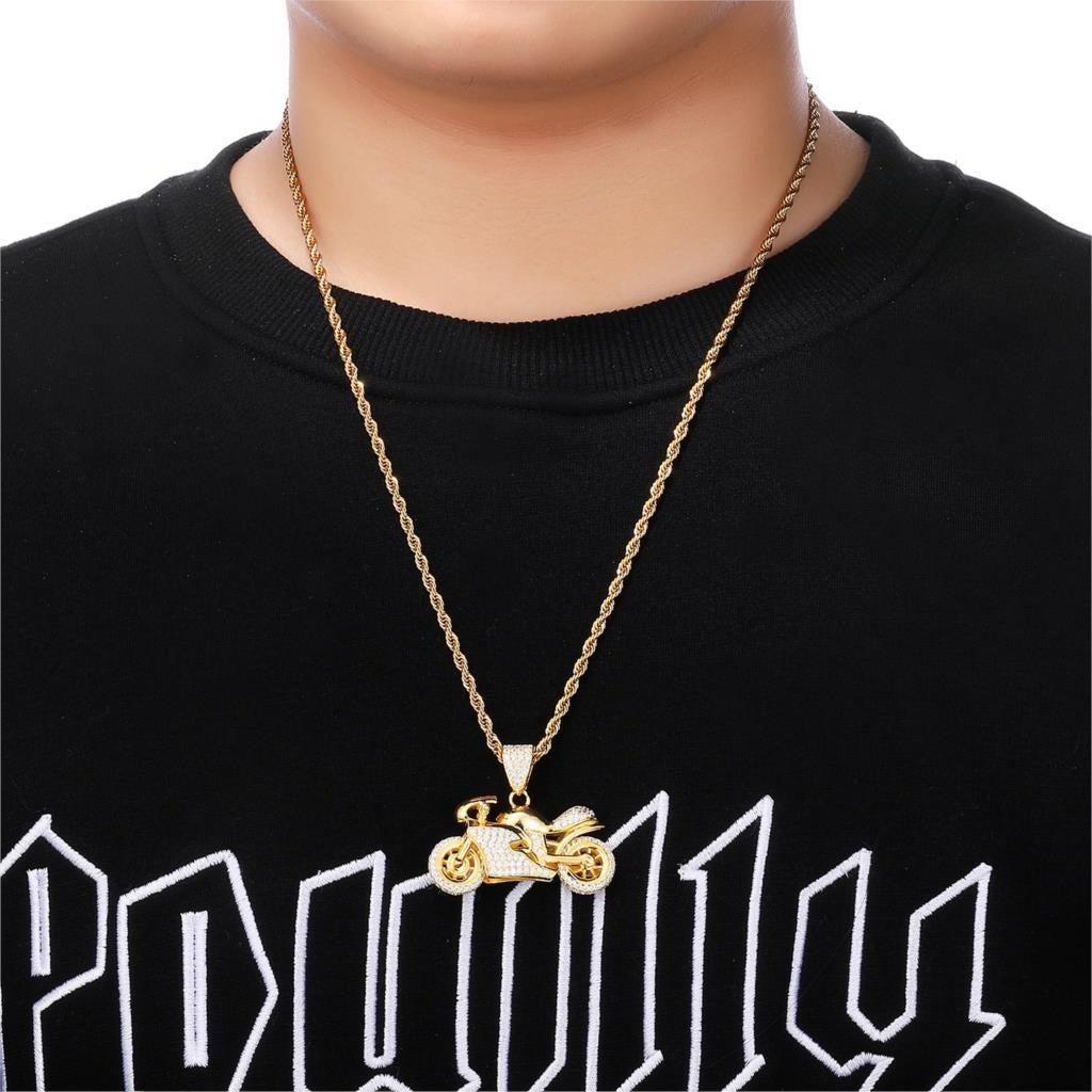 Cycolinks Hip Hop Copper Motorbike Necklace - Cycolinks