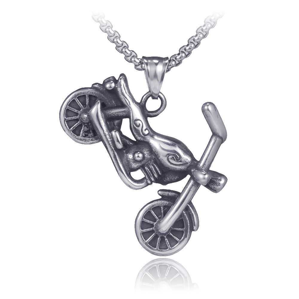 Cycolinks Retro Stainless Steel Motorcycle Necklace - Cycolinks