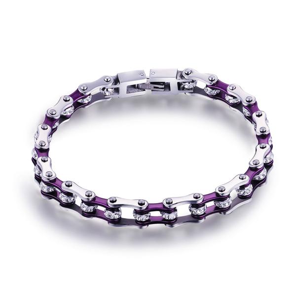 Cycolinks Punk Purple Crystal Bracelet - Cycolinks