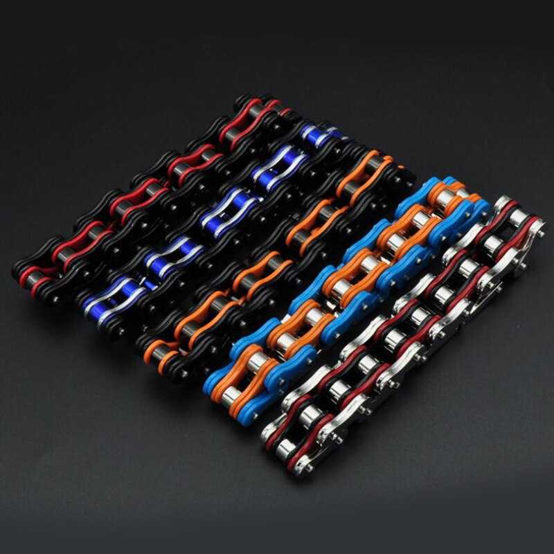 Cycolinks Black & Orange Bike Chain Bracelet - Cycolinks