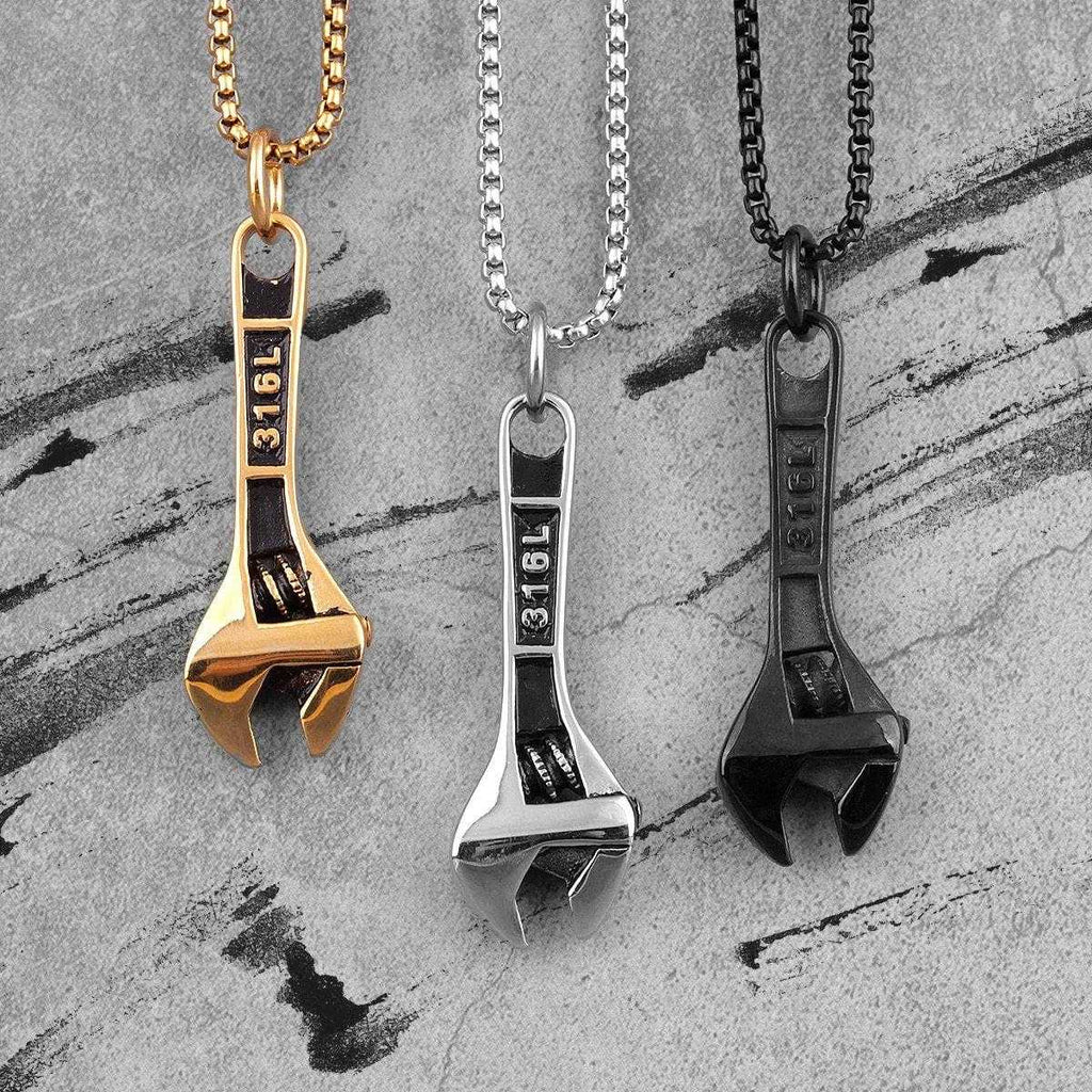 Cycolinks Stainless Steel Wrench Necklace - Cycolinks
