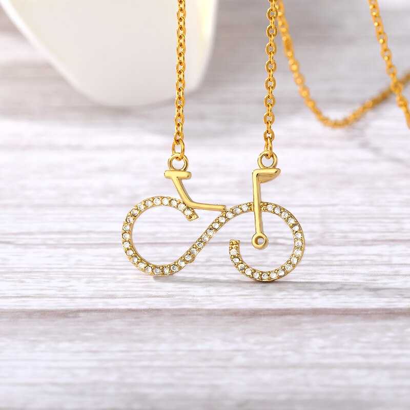 Cycolinks Bicycle Zircon Crystal Necklaces - Cycolinks